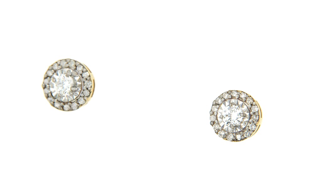 Pendientes de oro ORLY 325E con brillantes - Roman Joyero