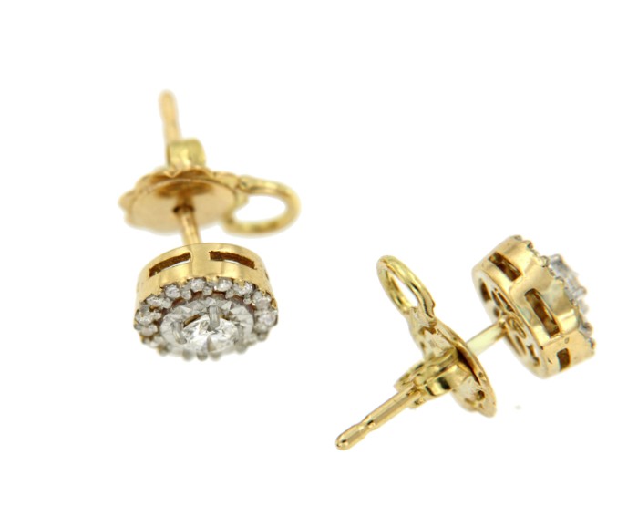 Pendientes de oro ORLY 325E con brillantes - Roman Joyero