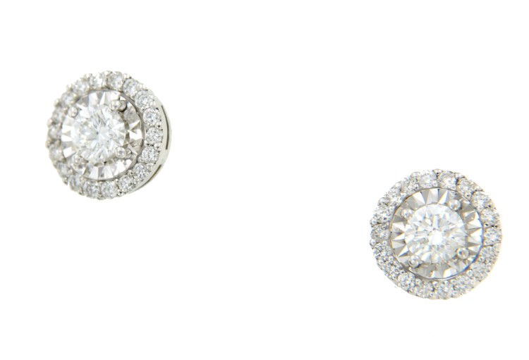 Pendientes de oro ORLY 50E con brillantes - Roman Joyero
