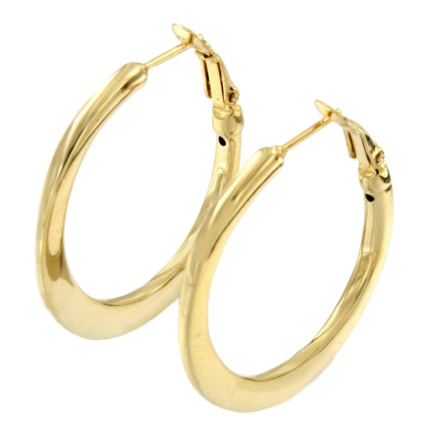 Argollas TRUDEAU en plata o chapada en oro - Roman Joyero