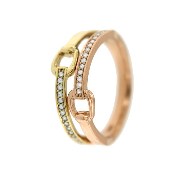 Anillo oro SHANNON con brillantes - Roman Joyero