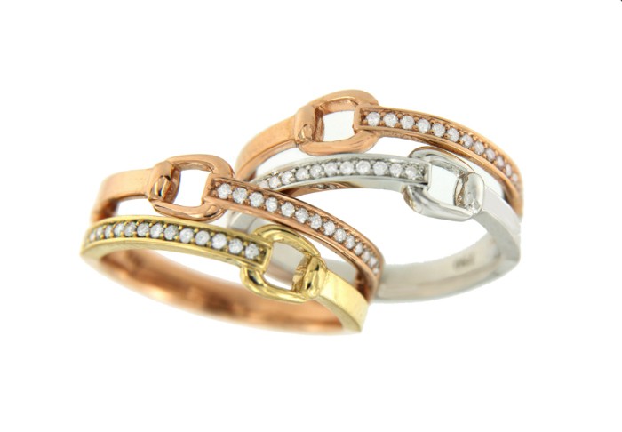 Anillo oro SHANNON con brillantes - Roman Joyero