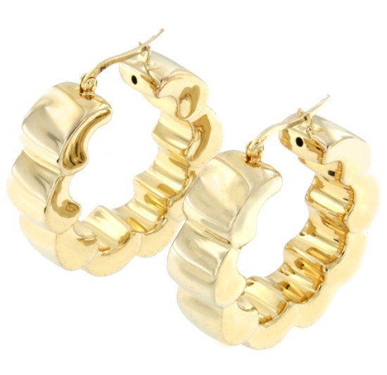 Argollas TERRACE en plata o chapada en oro - Roman Joyero