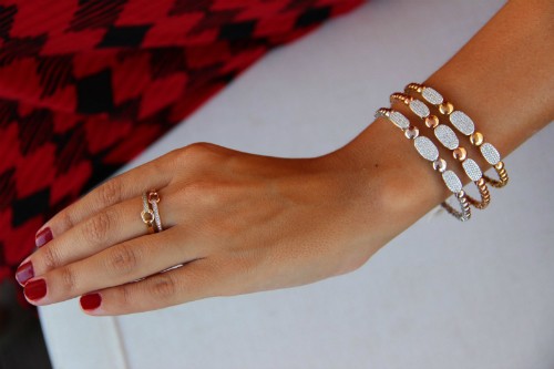 Pulsera de oro en 3 colores SENSE - Roman Joyero