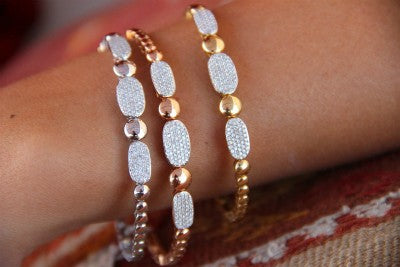 Pulsera de oro en 3 colores SENSE - Roman Joyero