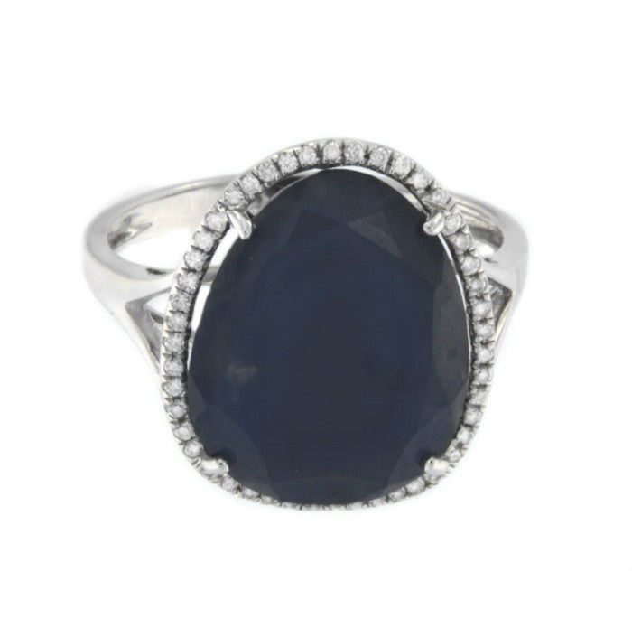 RESIA, anillo de zafiros y diamantes - Roman Joyero