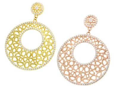 Pendientes de plata SUCRE con circonitas