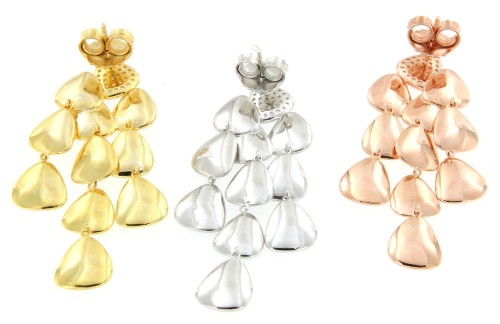 Pendientes de plata KENYATTA con circonitas