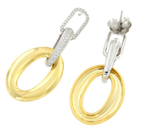 Pendientes de plata EZEIZA con circonitas