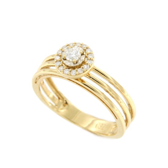 Anillo oro SYROS con brillante - Roman Joyero