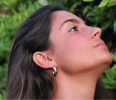 Argollas KEROA en plata o chapada en oro