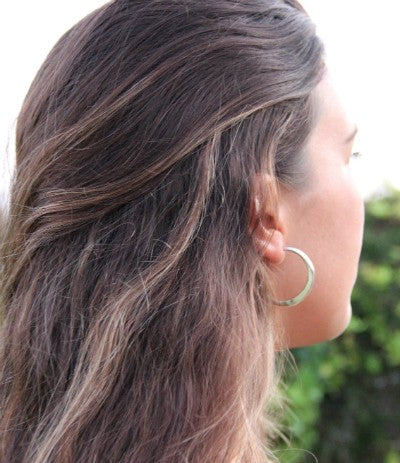 Argollas TRUDEAU en plata o chapada en oro - Roman Joyero