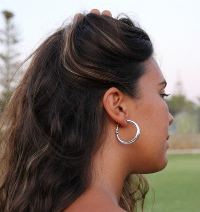 Argollas TRUDEAU en plata o chapada en oro - Roman Joyero