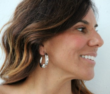 Argollas GASPÉ en plata o chapada en oro