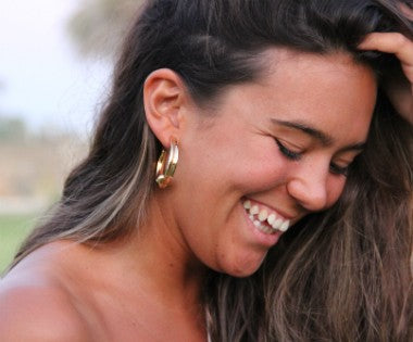 Argollas GASPÉ en plata o chapada en oro