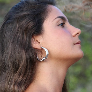 Argollas GASPÉ en plata o chapada en oro