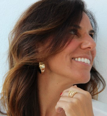 Argollas SYDNEY en plata o chapada en oro