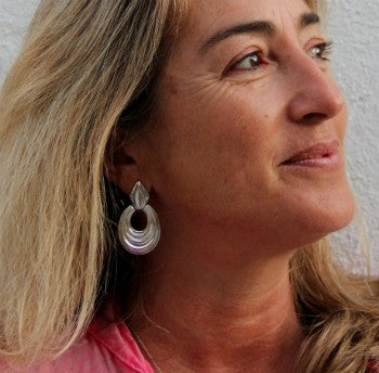 Pendientes REGINA en plata o chapada en oro