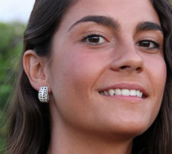 Pendientes de plata DORVAL con circonitas