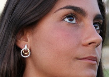 Pendientes de plata LUQA con circonitas - Roman Joyero