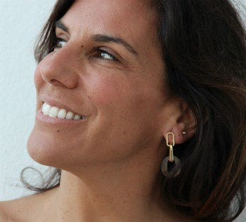 Pendientes YANGON de plata de primera ley