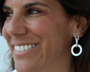 Pendientes de plata EZEIZA con circonitas