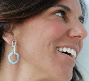 Pendientes de plata EZEIZA con circonitas