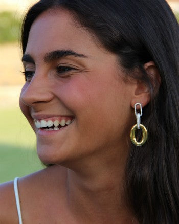 Pendientes de plata EZEIZA con circonitas