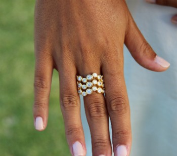 Sortija de plata USHUAIA con circonitas