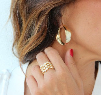 Sortija de plata USHUAIA con circonitas