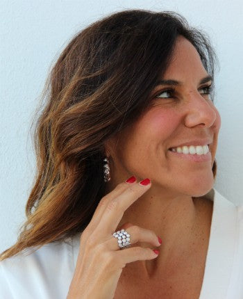 Sortija de plata USHUAIA con circonitas