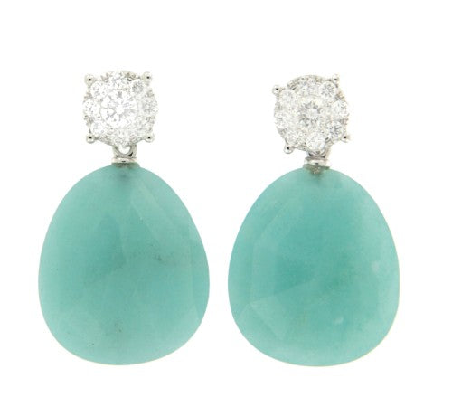 Pendientes desmontables de oro con brillantes - Roman Joyero