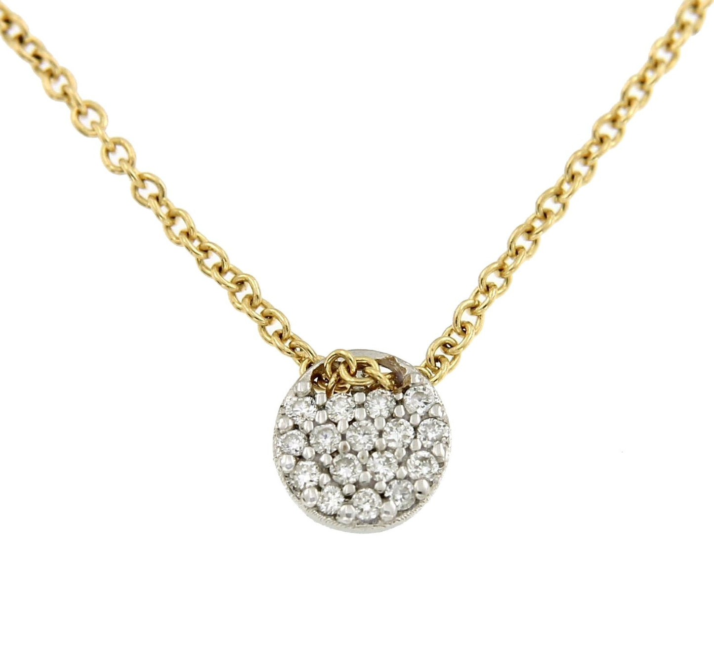 Cadena de oro amarillo AYLIN con dije de diamantes - Roman Joyero