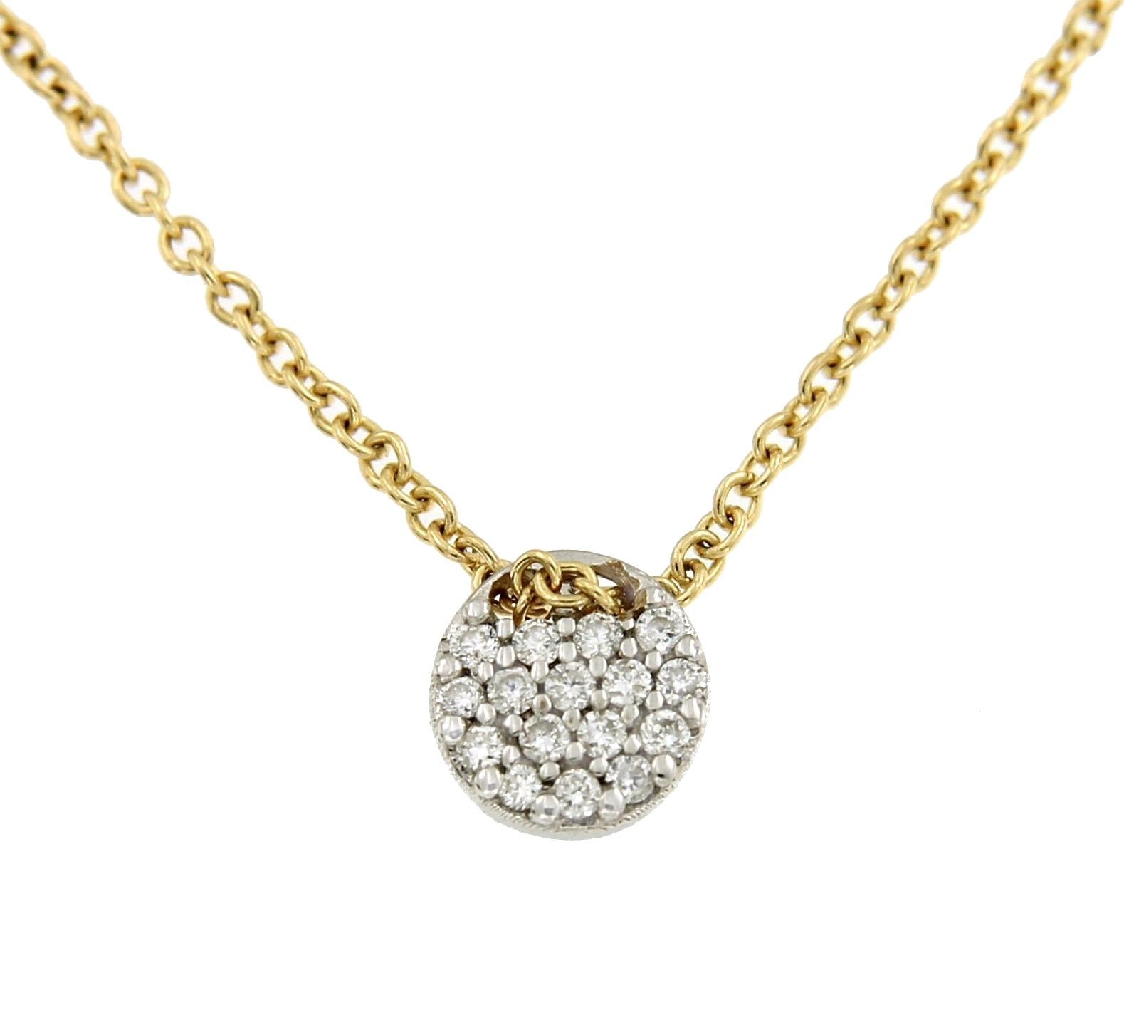 Cadena de oro amarillo AYLIN con dije de diamantes - Roman Joyero