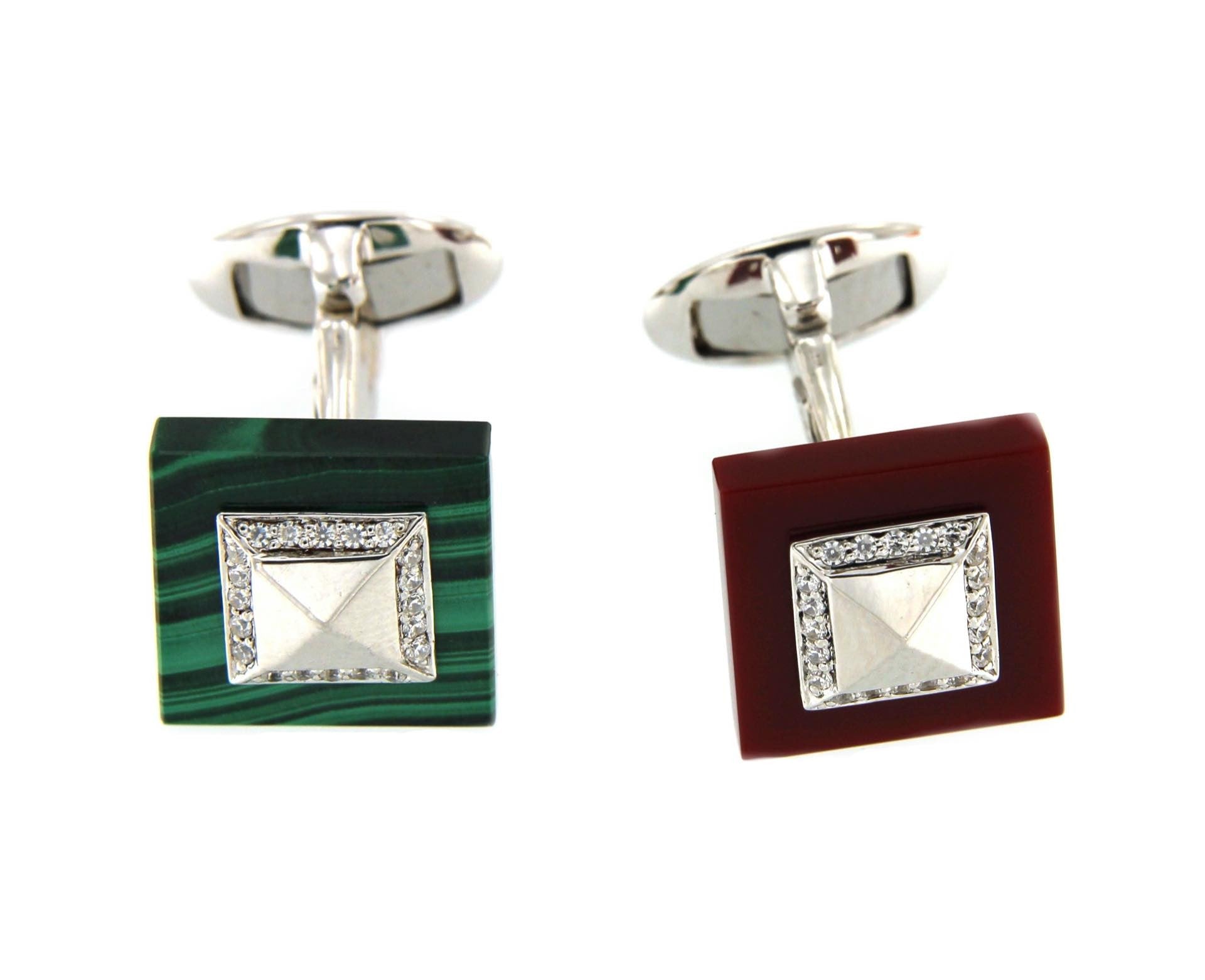 Gemelos de plata desmontables YAFAR con circonitas