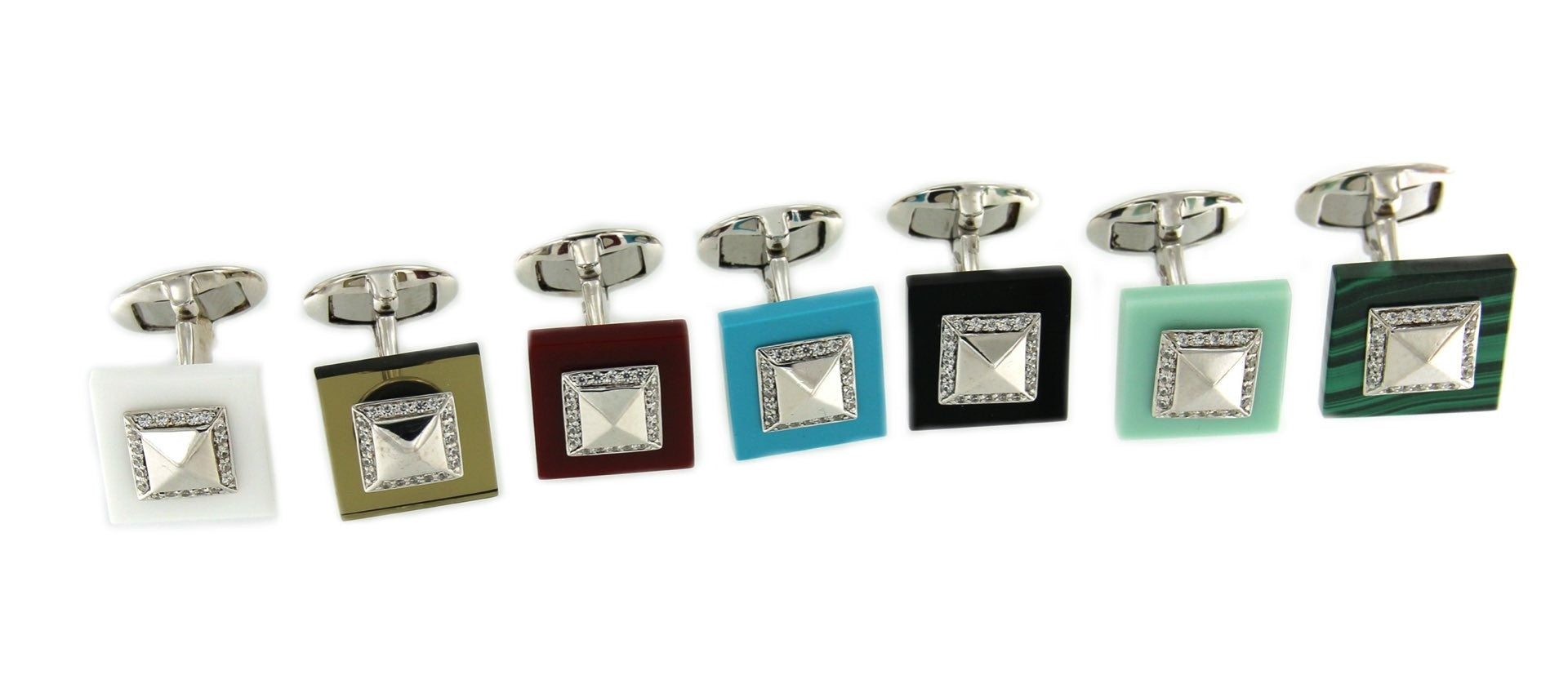 Gemelos de plata desmontables YAFAR con circonitas