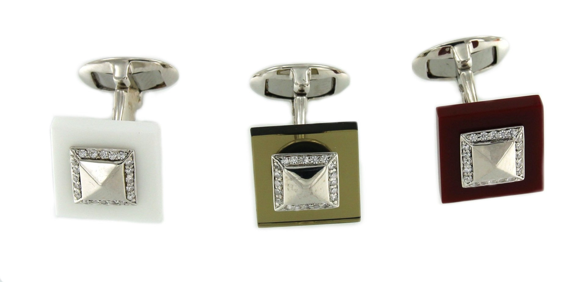 Gemelos de plata desmontables YAFAR con circonitas