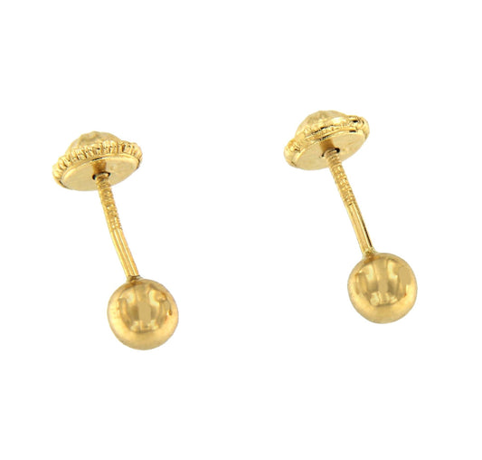 Pendientes de primera postura ELMA en oro amarillo - Roman Joyero