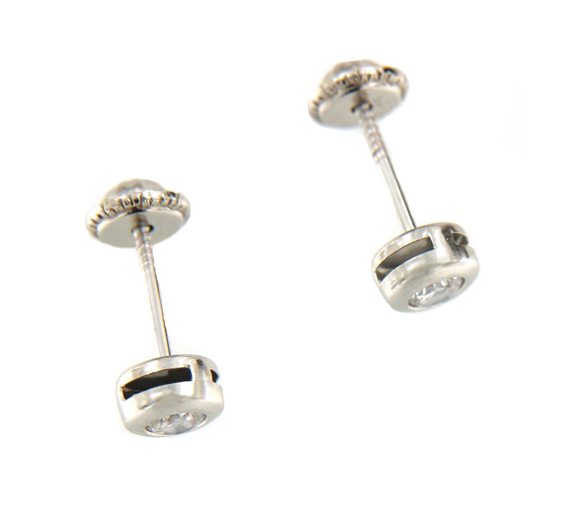 Pendientes de niña AYSEL en oro blanco o amarillo con circonitas