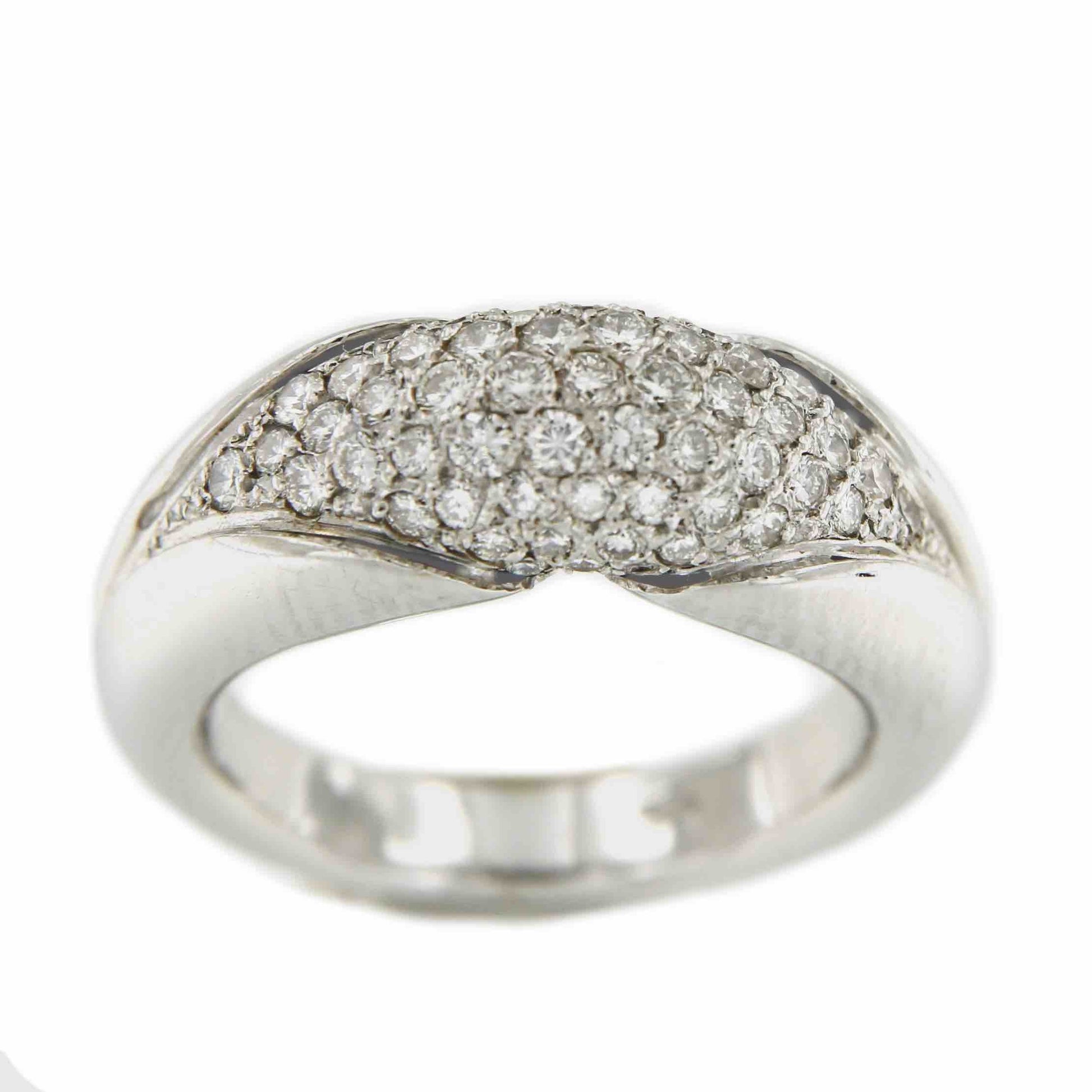 Anillo de oro blanco AYNUR con brillantes - Roman Joyero