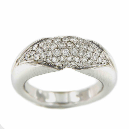 Anillo de oro blanco AYNUR con brillantes - Roman Joyero