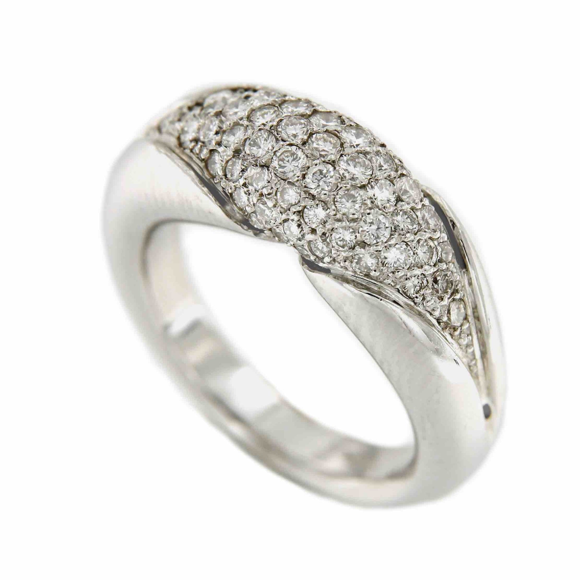 Anillo de oro blanco AYNUR con brillantes - Roman Joyero