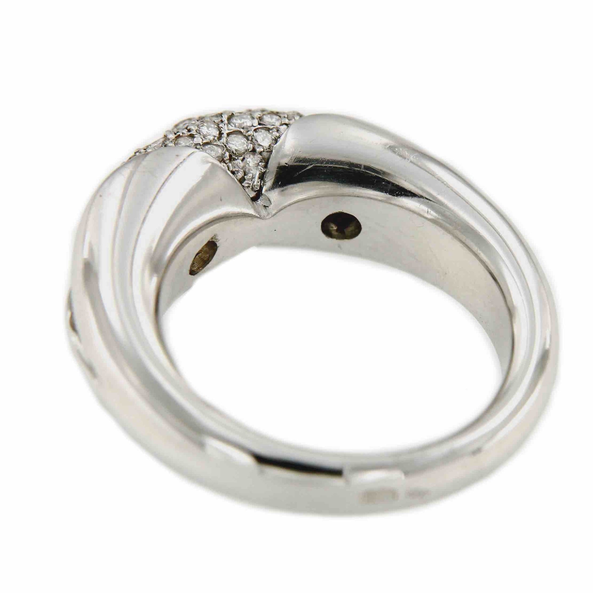 Anillo de oro blanco AYNUR con brillantes - Roman Joyero