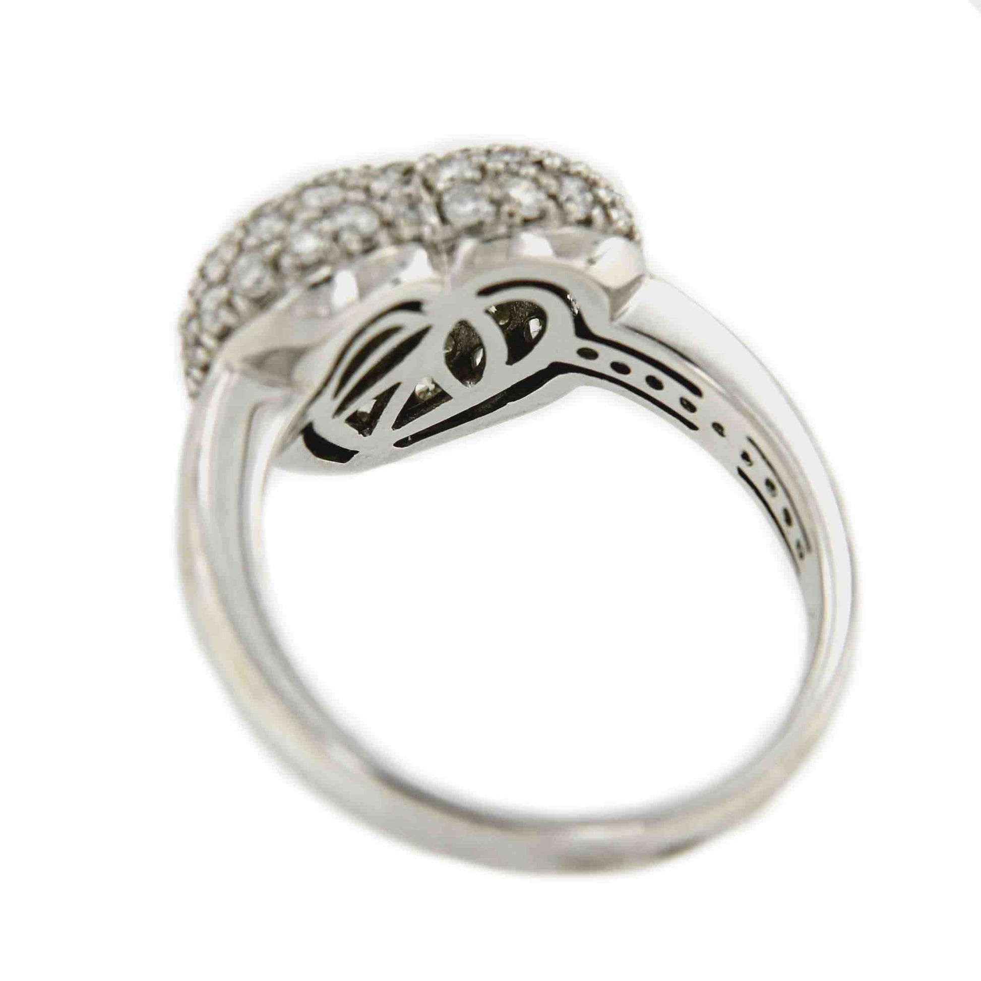 Anillo de oro blanco AYGUN con diamantes en 2 tallas - Roman Joyero