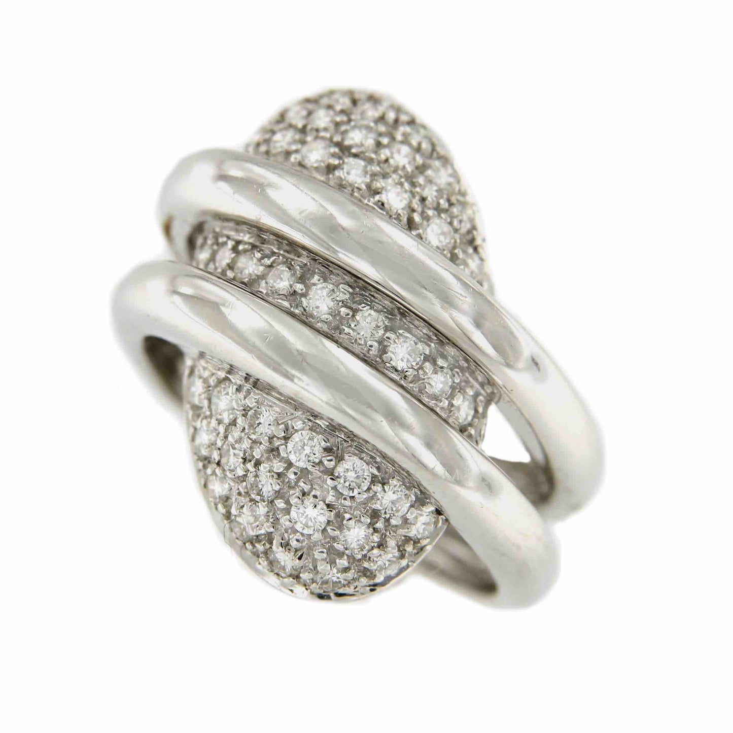 Anillo original de oro blanco BAHAR con brillantes - Roman Joyero