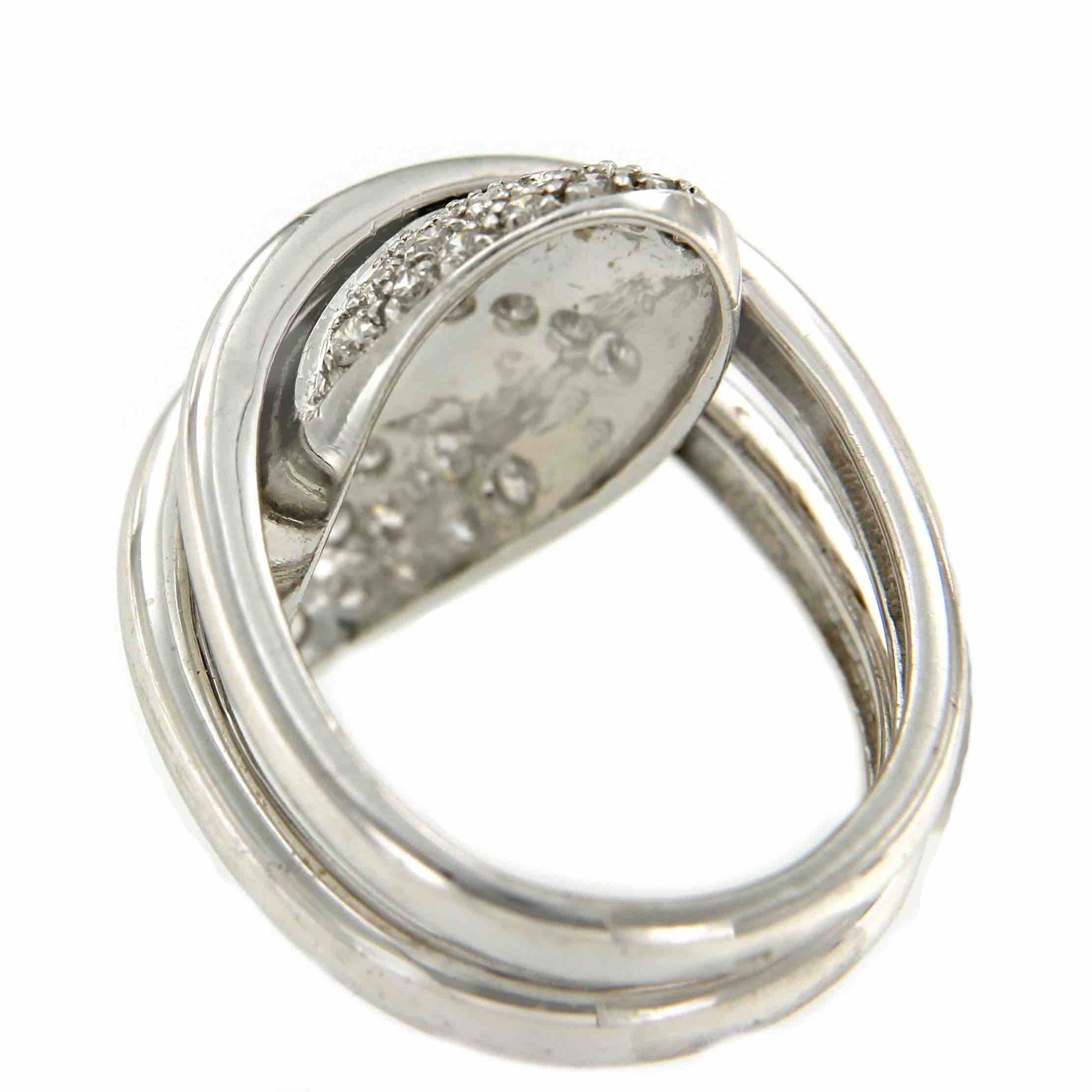 Anillo original de oro blanco BAHAR con brillantes - Roman Joyero