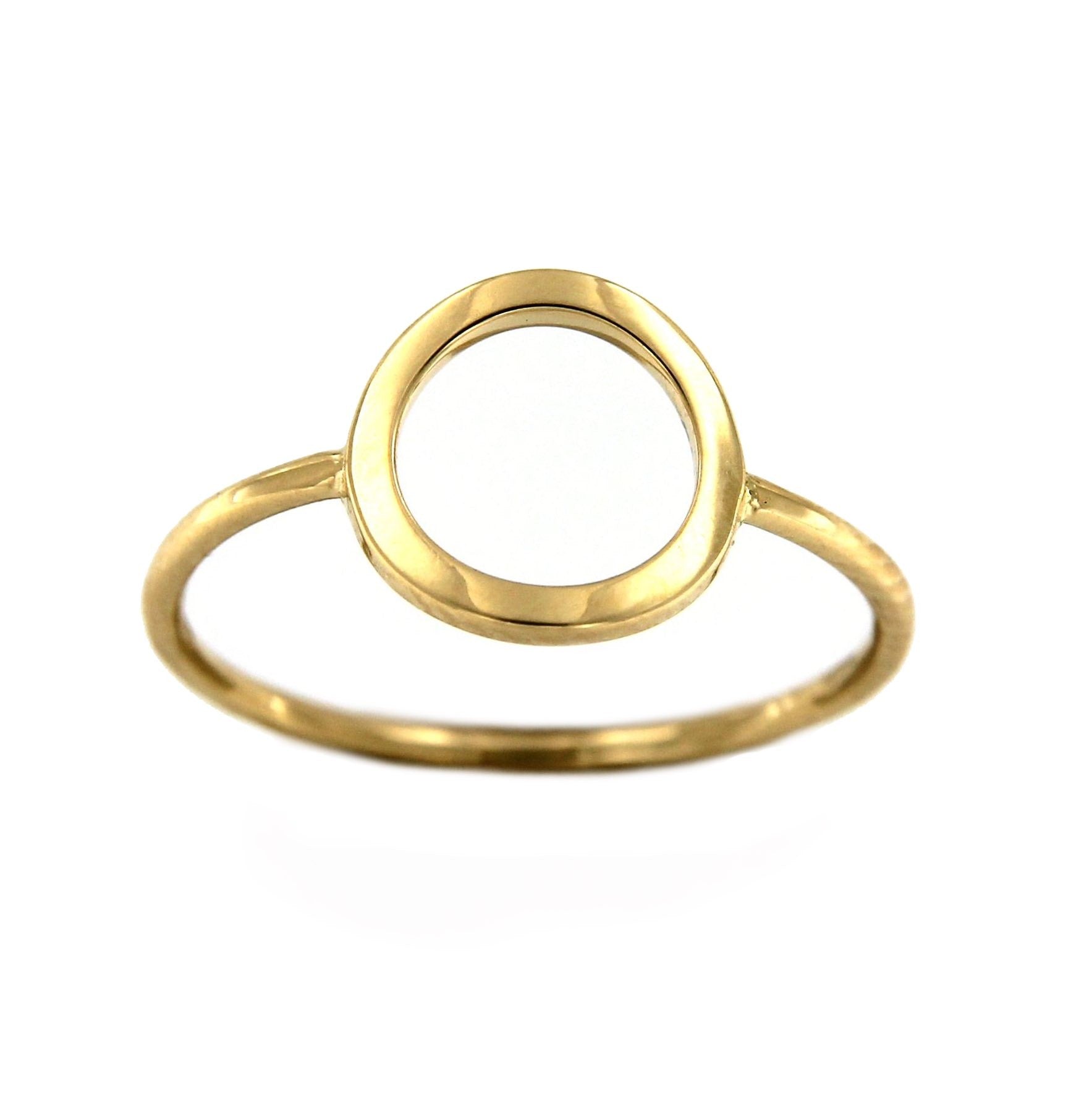 Anillo moderno DIDEM en oro amarillo de 18 kilates - Roman Joyero