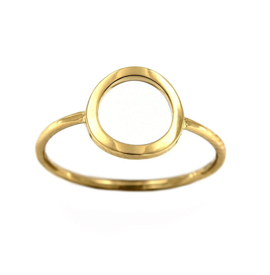 Anillo moderno DIDEM en oro amarillo de 18 kilates - Roman Joyero