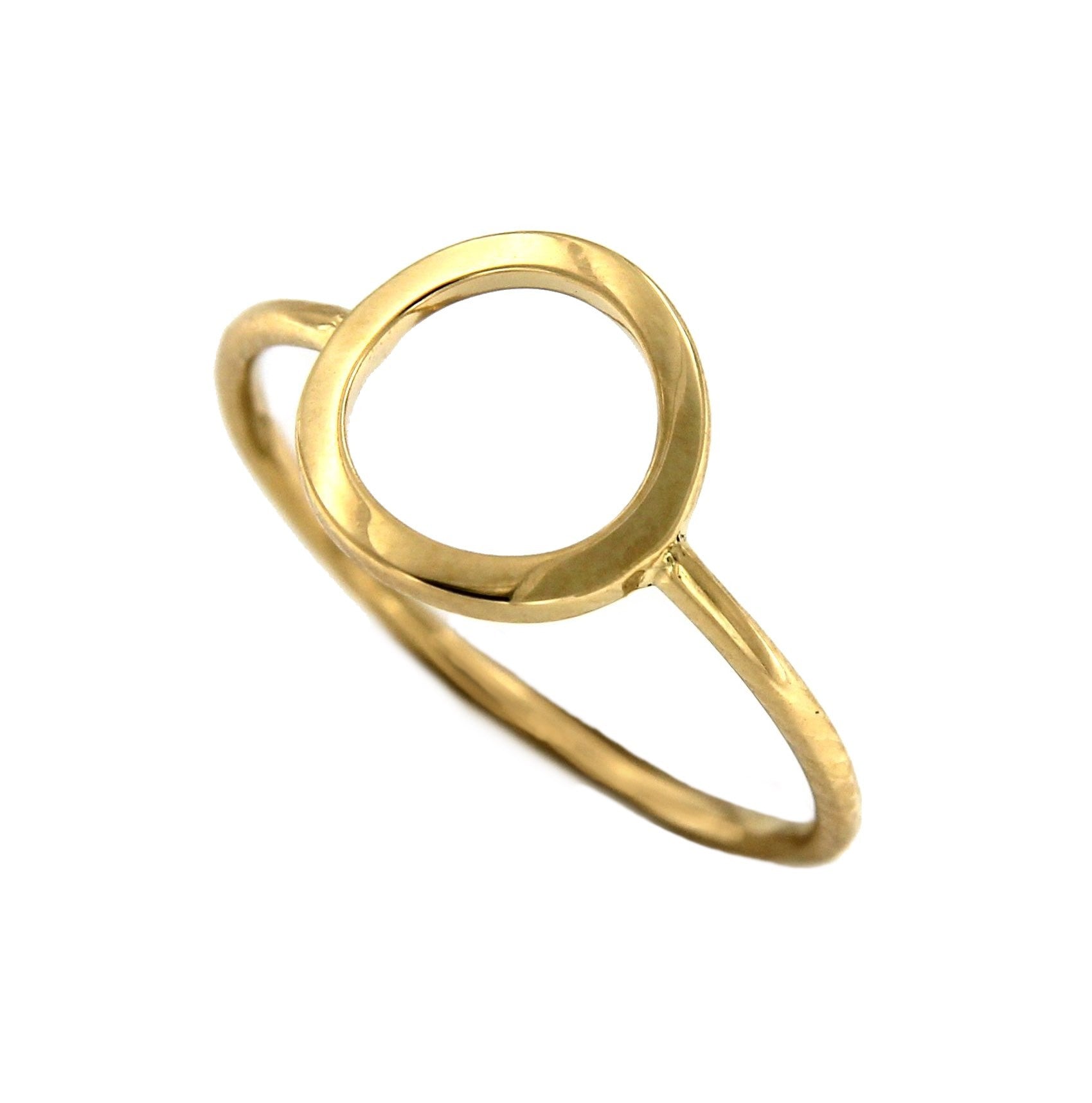 Anillo moderno DIDEM en oro amarillo de 18 kilates - Roman Joyero