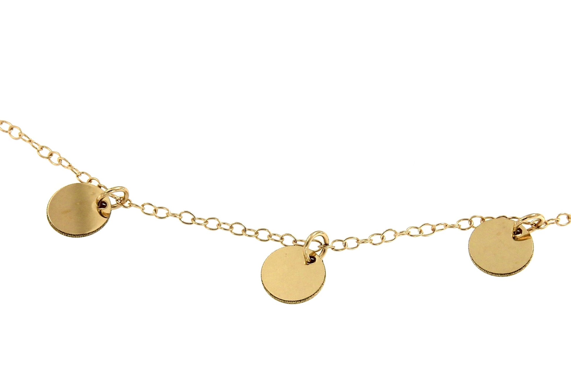 Gargantilla DILAN en oro amarillo de 18 kilates con dijes redondos - Roman Joyero